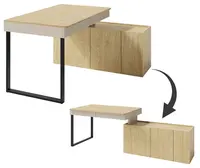 Psací stůl se skříňkou hailee - dub olejovaný/béžová