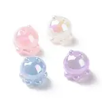 Luminous Rainbow Iridescent Plating Acrylic Beads