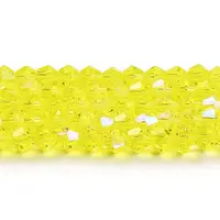 Transparent Electroplate Glass Beads Strands