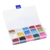 180G 15 Colors Glass Seed Beads