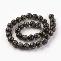 Handmade Gold Sand Lampwork Beads Strands