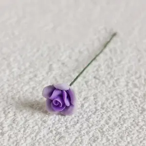 Resin Simulation Rose Model with Iron Wire