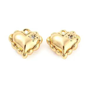 Rack Plating Brass Cubic Zirconia Pendants