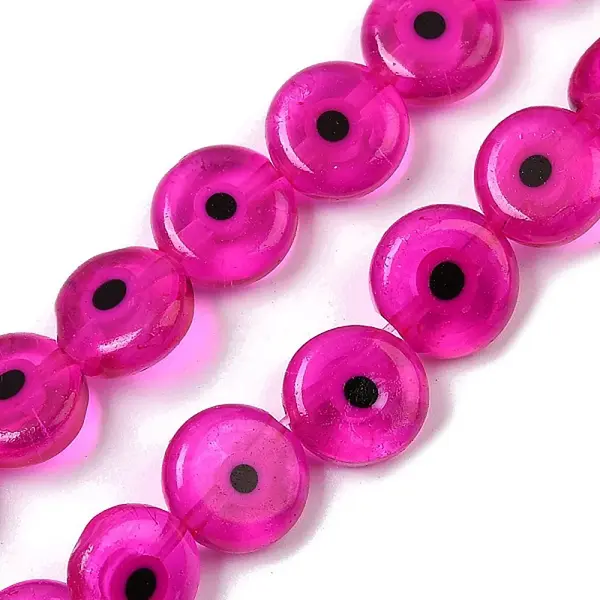 Handmade Evil Eye Lampwork Beads Strands