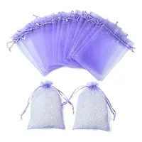 50Pcs Organza Bags Jewellery Storage Pouches Wedding Favour Party Mesh Drawstring Gift