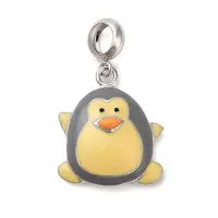 Rhodium Plated 925 Sterling Silver Enamel European Dangle Charms