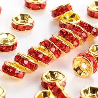 Brass Grade A Rhinestone Spacer Beads