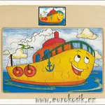 Dřevěné puzzle parník