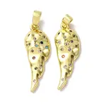 Brass Micro Pave Cubic Zirconia Pendants