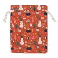Christmas Theme Cloth Printed Storage Bags