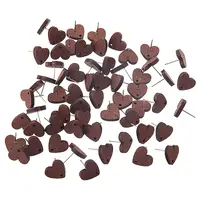 60Pcs Wood Stud Earrings Finding