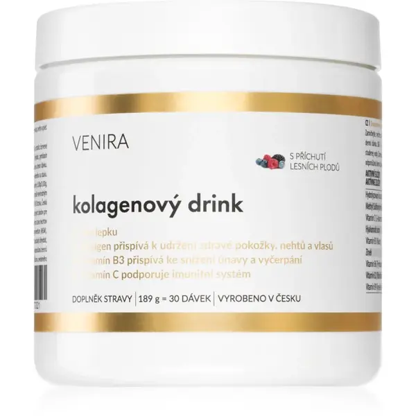 Venira Kolagénový drink prášok na prípravu nápoja pre krásne vlasy, pleť a nechty príchuť Wildberry 189 g