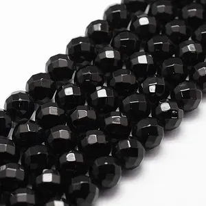 Natural Dyed & Heated Black Onyx Beads Strands