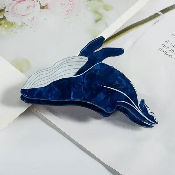 Cute Whale PVC Claw Hair Clips