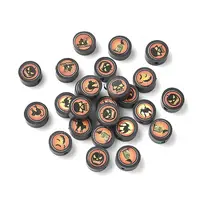 Halloween Printed Handmade Polymer Clay Beads