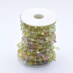 Handmade Crackle Glass Beaded Chains