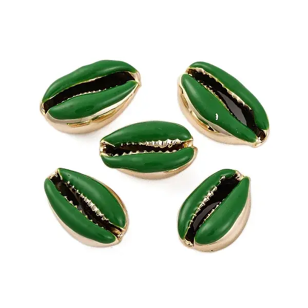 Electroplated Cowrie Shell Beads