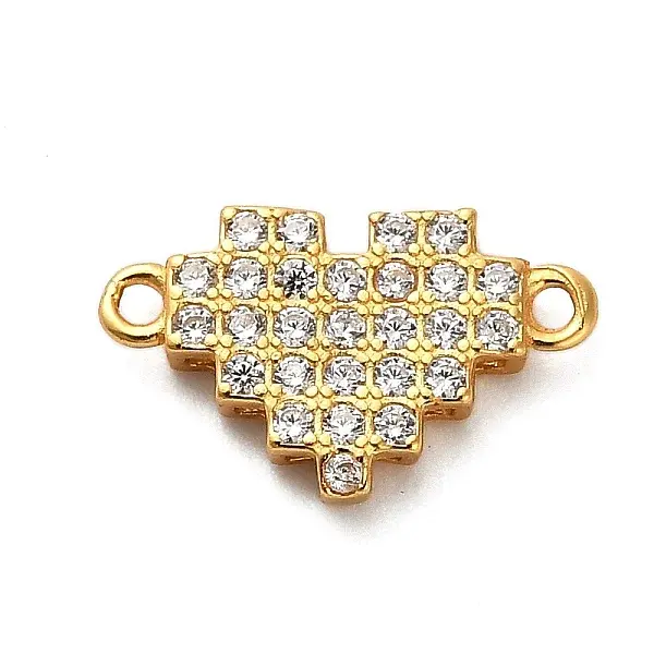 925 Sterling Silver Micro Pave Cubic Zirconia Connector Charms