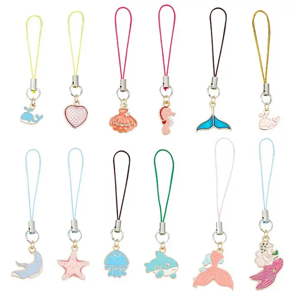 Marine Life Alloy Enamel Mobile Straps
