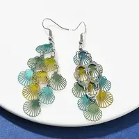 430 Stainless Steel Shell Shape Dangle Earrings