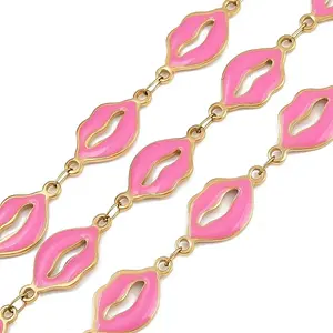 304 Stainless Steel Enamel Lip Link Chains