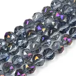 Transparent Electroplate Glass Beads Strands