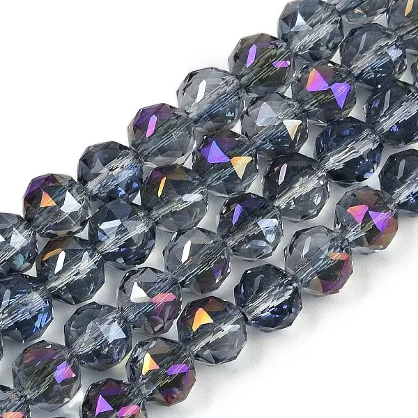 Transparent Electroplate Glass Beads Strands