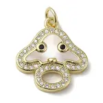 Brass Micro Pave Cubic Zirconia Pendants