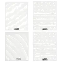 4 Sheets 4 Style 5D Nail Art Stickers