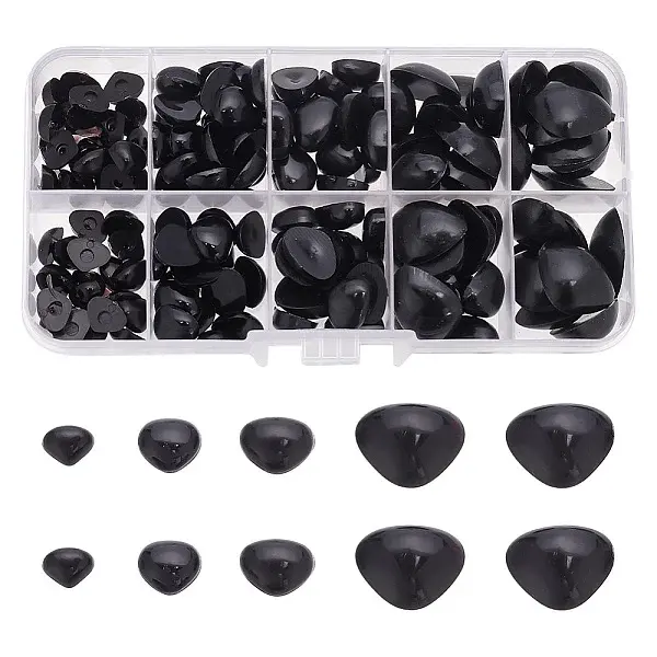 1 Box Flat Triangle Plastic Craft Noses Cabochons Set