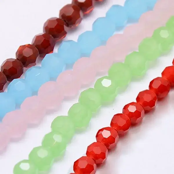 Eco-Friendly Glass Round Bead Strands