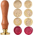 6 Styles Golden Tone Brass Wax Seal Stamp Head