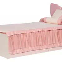 Dětská postel 100x200 se zásuvkou chere - bříza/růžová