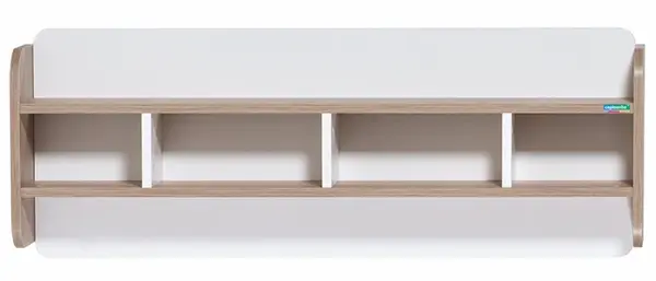 Nástěnná police brian - dub/bílá