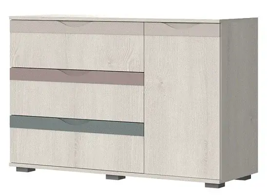 Dětská kombinovaná komoda alegria - borovice/mix barev