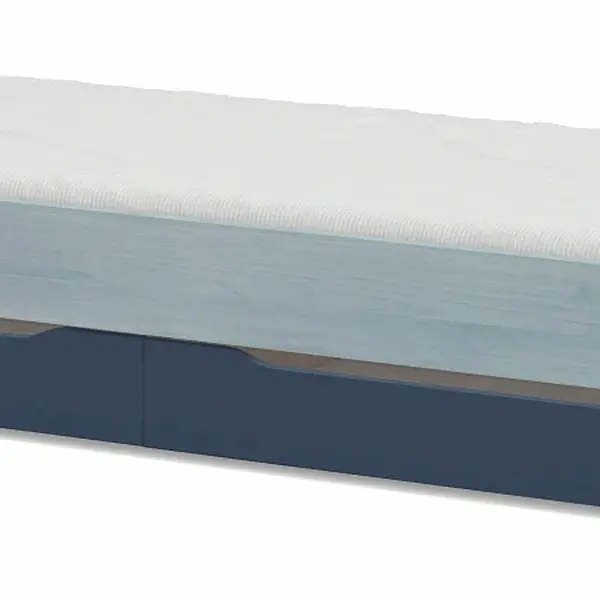 Přistýlka s úložným prostorem 90x200 lincoln modular - dub, dub modrá,