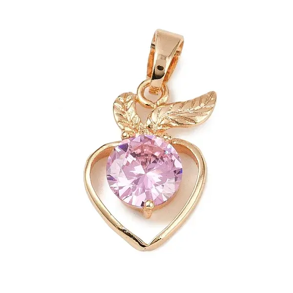 Brass Micro Pave Cubic Zirconia Pendants