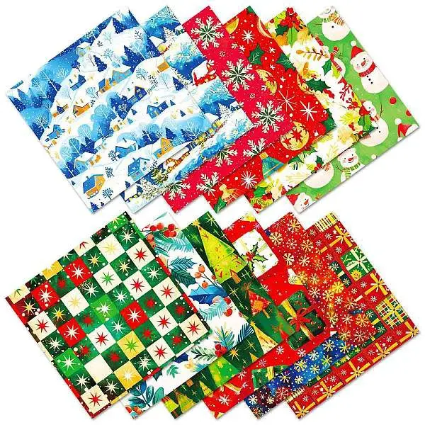Christmas Pattern Scrapbooking Paper Pads Set