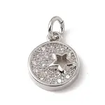 Brass Micro Pave Cubic Zirconia Charms