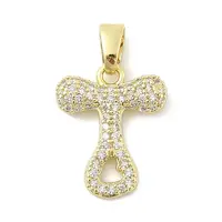 Brass Micro Pave Cubic Zirconia Pendants