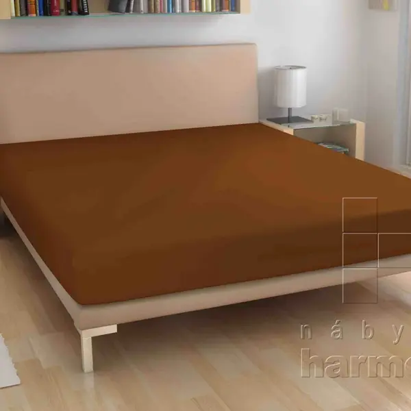 45-froté prostěradlo - tmavě hnědá - 70 x 140 cm