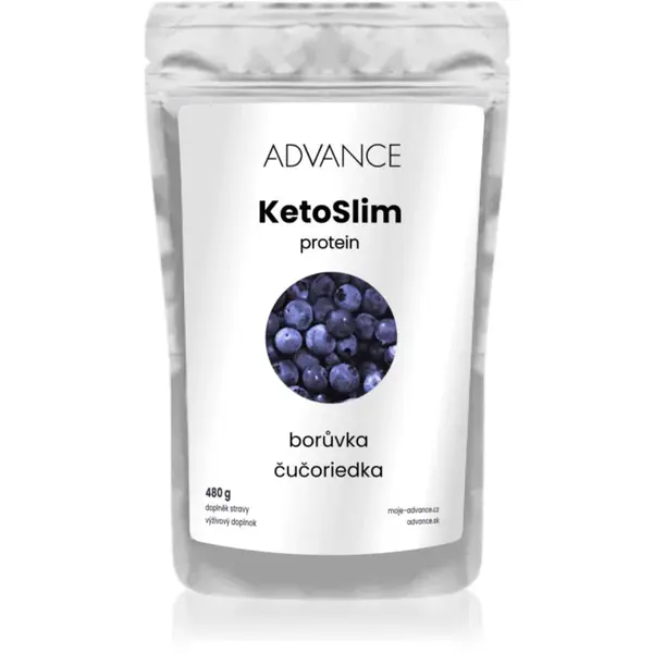 Advance KetoSlim proteinový koktejl prášek na hubnutí příchuť Blueberry 480 g
