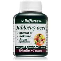 MedPharma Jablečný ocet + vláknina + vitamin C + chrom tablety pro podporu metabolismu 107 tbl