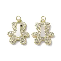 Brass Micro Pave Cubic Zirconia Pendants