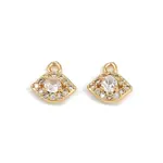 Brass Micro Pave Cubic Zirconia Pendants