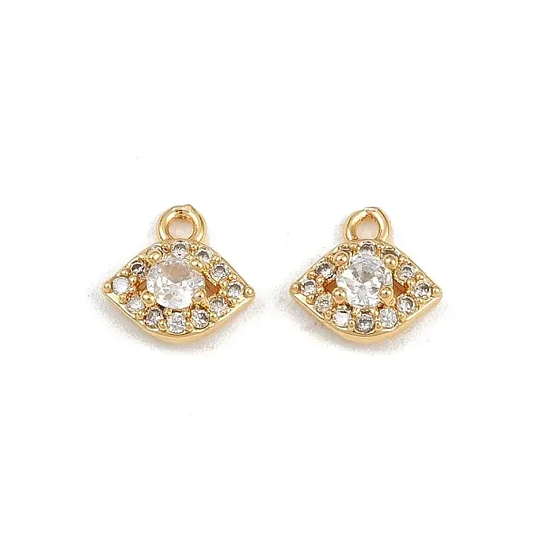 Brass Micro Pave Cubic Zirconia Pendants