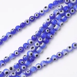 Handmade Evil Eye Lampwork Beads Strands