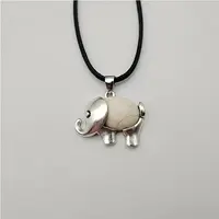 Synthetic Turquoise Elephant Pendant Necklace