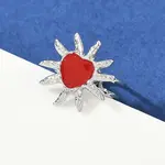 Heart Sun 304 Stainless Steel Enamel Finger Rings for Women
