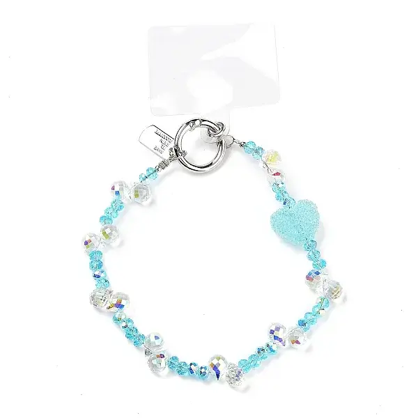 Glass & Iron Beads Mobile Straps